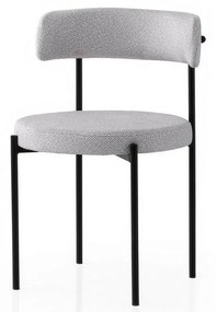 Zestaw krzeseł do jadalni Gini Light Grey andBlack, 2 szt.