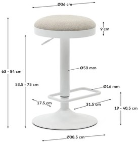 Beżowe hokery zestaw 2 szt. 58 cm Zaib – Kave Home