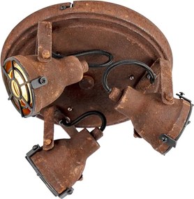 Inteligentna lampa sufitowa rdzawobrązowa z 3 WiFi GU10 - Sorra