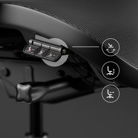 Fotel ergonomiczny Diablo V-Commander, czarno-szary