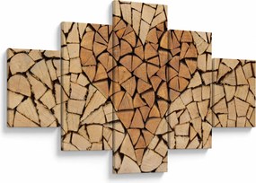 Obraz - Serce z drewna (125x70 cm)