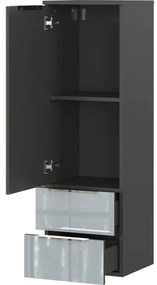Szara wysoka wisząca szafka łazienkowa 36x111 cm Vasio – Germania