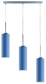 Lampa wisząca z abażurami na srebrnym stelażu - EX385-Składany - 18 kolorów