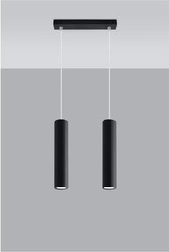 Czarna metalowa lampa wisząca Castro – Sollux