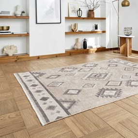 Beżowy dywan z mieszanki bawełny odpowiedni do prania 122x170 cm Whisper – Think Rugs