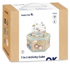 Tooky toy interaktywny drewniany sześciokąt montessori otwierane pudełko