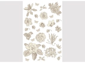 Dekoracja samoprzylepna Old Graphics Florals, 42,5 x 65 cm