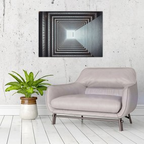 Obraz na szkle - Widok z wnętrza budynku (70x50 cm)