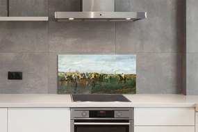 Szklany Panel Wyścigi Konne - Edgar Degas