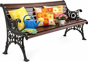 Żeliwna ławka parkowa z ornamentem N5-E45