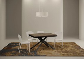 Stół rozkładany 120/224x90 cm Karida Evolution orzech rama i nogi antracytowe