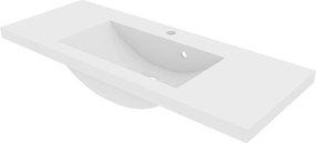 Umywalka wpuszczana w blat z konglomeratu WAVE 100 cm