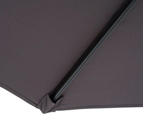 Outsunny parasol ogrodowy 3m z ręczną korbą szary stabilny i trwały idealny do ogrodu | Aosom PL