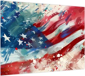 Obraz na szkle - Flaga USA (70x50 cm)