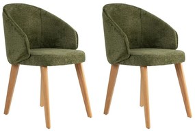 Zestaw krzeseł do jadalni Bentley Green and Light Oak, 2 szt.
