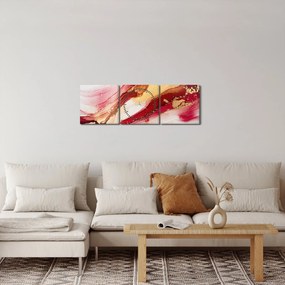 Obraz - Abstrakcja (z zegarem) (90x30 cm)