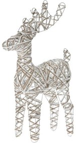 Renifer świąteczny LED szary, 50 cm
