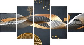 Obraz - Grafika z jeleniem (125x70 cm)