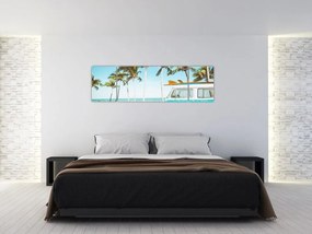Obraz - Vintage van na plaży (170x50 cm)