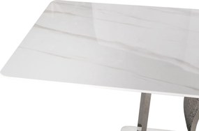 Ceramiczny stół do jadalni Modig M90 na srebrnej podstawie