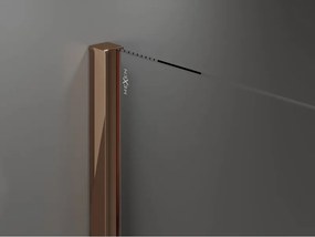Mexen Velar ścianka prysznicowa rozsuwana Walk-in 120 x 200 cm, szron 8 mm, różowe złoto - 871-120-000-33-60