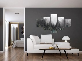 Obraz - Las z ilustrowanymi elementami (125x70 cm)