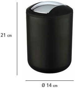 Kosz na śmieci BRASIL BLACK - 2 l, WENKO