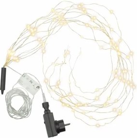 Świąteczna dekoracja świetlna- zszywki, 100 LED, ciepła biel