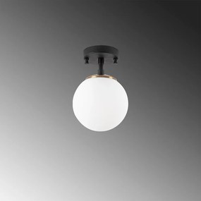 Czarno-biała lampa sufitowa ze szklanym kloszem ø 15 cm Atmaca – Opviq lights