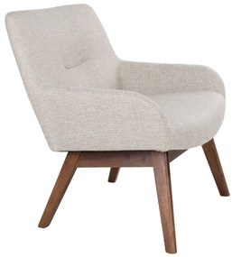 Piaskowy fotel z drewna orzecha House Nordic London