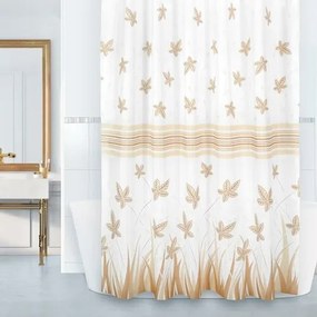 Bellatex Zasłona łazienkowa List beżowa, 180 x 200cm