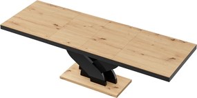 Rozkładany stół z dębowym dekorem na blacie Bella Hubertus