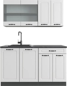 Pojedyncza kuchnia biały dworek/antracyt 140x60x81.6 r-line