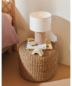 Biała/beżowa lampa stołowa z tekstylnym kloszem (wysokość 29 cm) Bianella – Kave Home