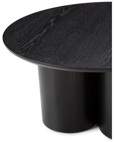 Czarny okrągły stolik ø 80 cm Lua – MOME