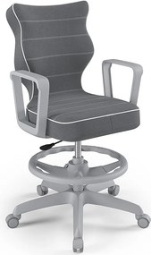 Młodzieżowe krzesło biurkowe Norm Grey rozmiar 5 (146-176,5 cm) z podnóżkiem