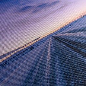 Obraz drogi zimą (170x50 cm)