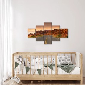 Obraz drogi i skał (125x70 cm)