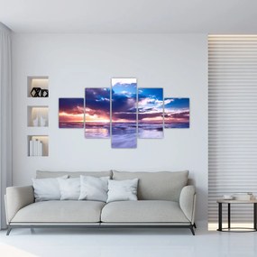 Obraz - Zachód słońca nad morzem (125x70 cm)