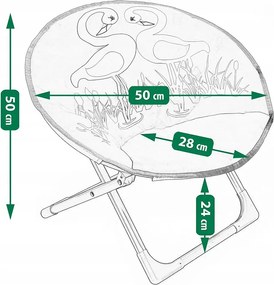 Różowe krzesło ogrodowe dziecięce K0-B80