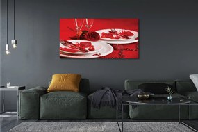 Fotoobraz na płótnie Róża i Miłosny Toast