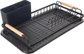 Czarny metalowy ociekacz 43x23,5 cm Radka – Orion