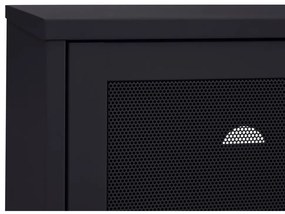 Czarna metalowa szafka pod TV 160x55x45 cm Veep – Unique Furniture
