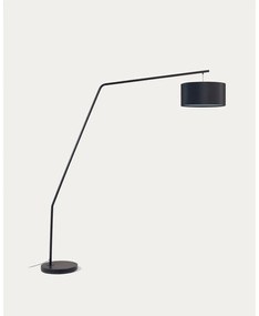 Czarna lampa stojąca z tekstylnym kloszem (wysokość 221,5 cm) Ciana – Kave Home
