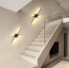 Kinkiet lampa wisząca LED liniowa metalowa AT79-2KL-Black