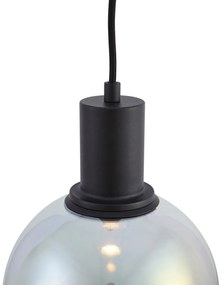 Designerska lampa wisząca czarna z przezroczystym szkłem 20 cm - MallonDesignerski Oswietlenie wewnetrzne
