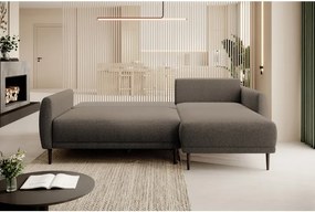 Narożnik BONO z funkcją spania Drewniane nóżki Eleganckie podłokietniki Głębokie siedzisko Prawa strona Barrel 21