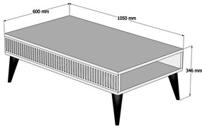 Stolik konferencyjny Mila Anthracite and Walnut
