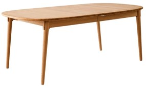 Naturalny rozkładany stół z litego drewna dębowego 106x184 cm Miro – Hammel Furniture