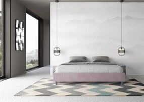 Łóżko bez stelaża tapicerowane 180x200 microfibra Kolor lawendy Azelia